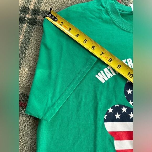 Gildan green T-shirt w flag shamrock design and Waterfront Warriors NWOT M - Picture 3 of 7